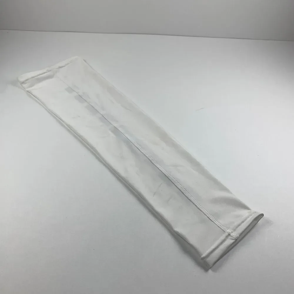 Nike Unisex Adult White Black Spell Out Logo Basketball Athlete Arm Elite Sleeve